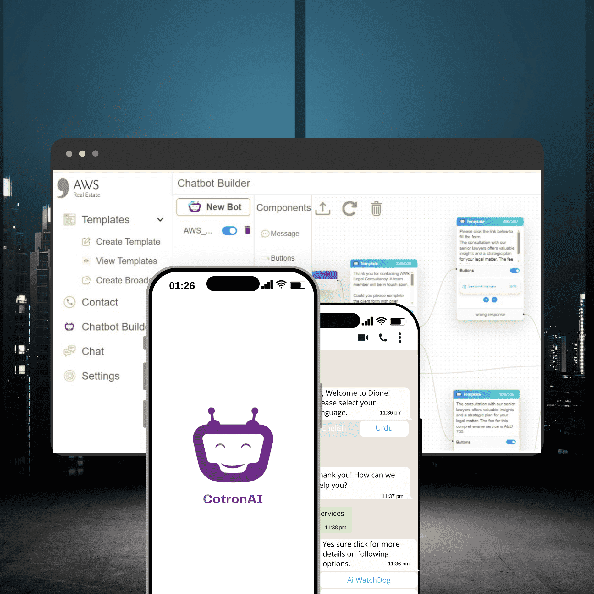 CotronAI chatbot interface